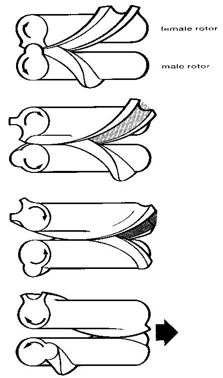 Elementos del compresor de aire de tornillo (aire- termina) 